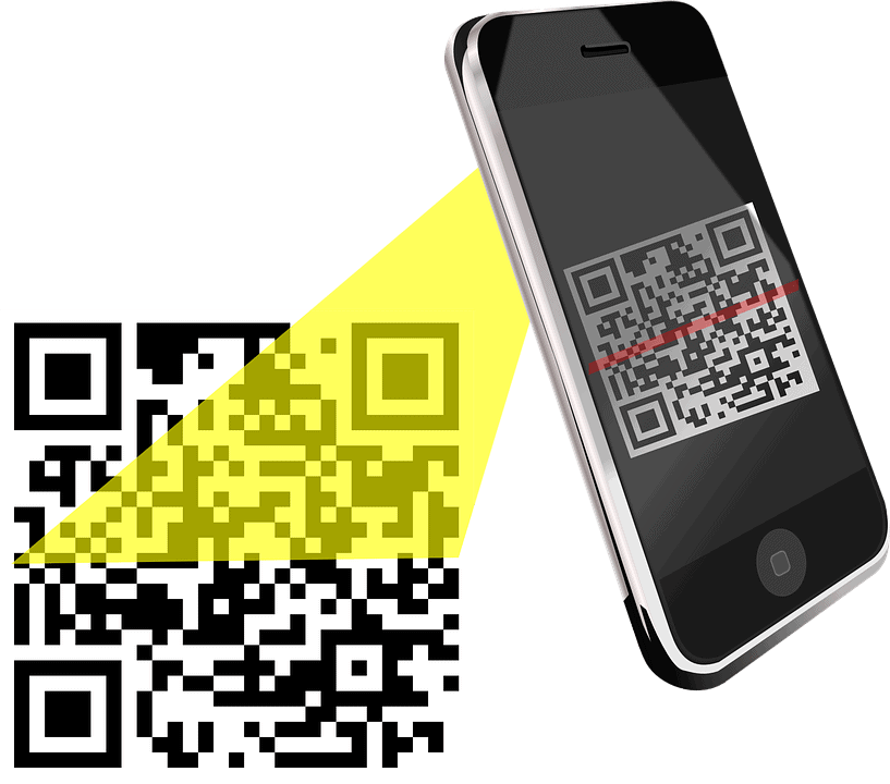 smartphone scanning a qr code